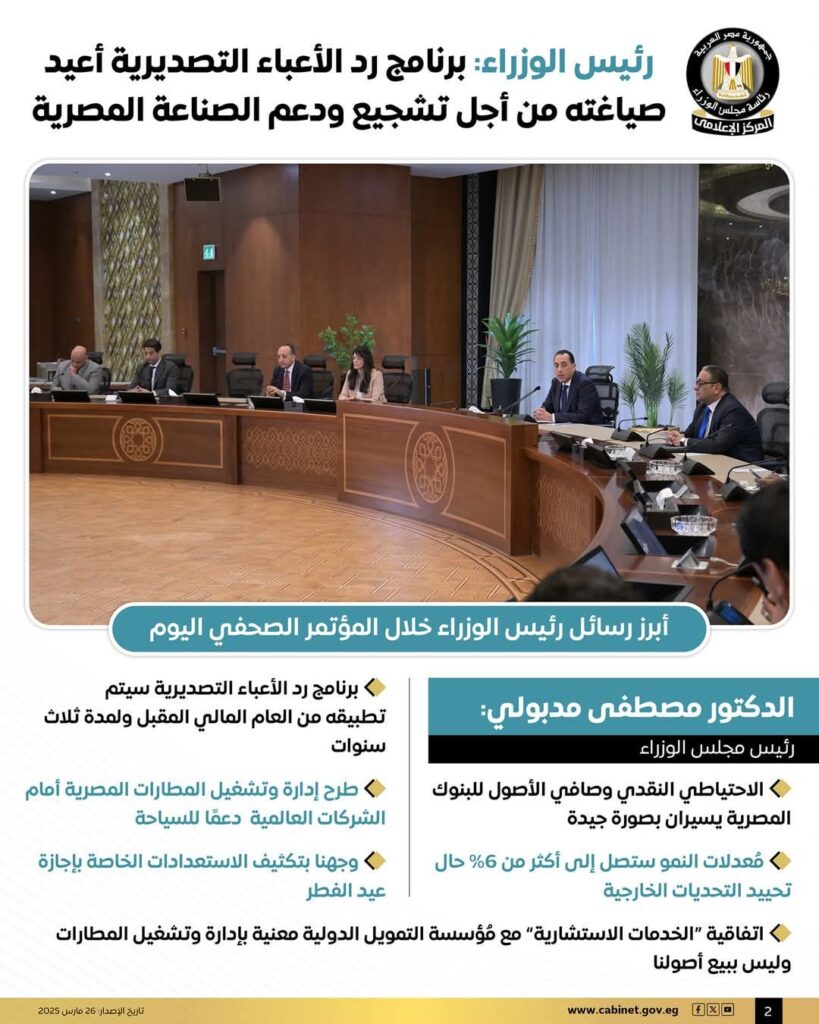 fb_img_17430168038973343557730066113761-819x1024 رئيس الوزراء: برنامج رد الأعباء التصديرية أعيد صياغته من أجل تشجيع ودعم الصناعة المصرية