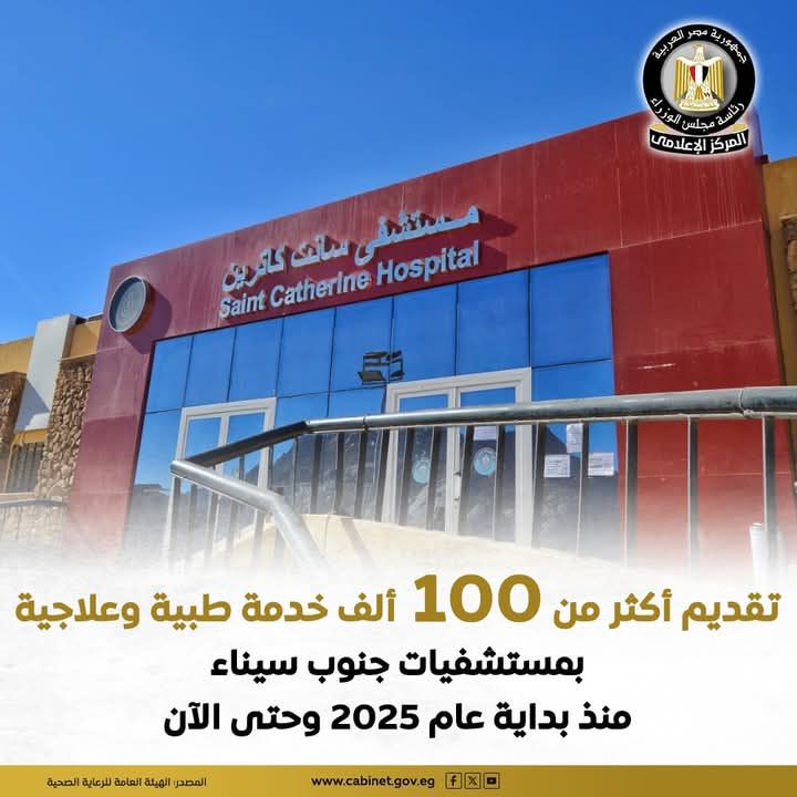 fb_img_17440156769102878472519819707942 تقديم أكثر من 100 ألف خدمة طبية وعلاجية بمستشفيات جنوب سيناء منذ بداية عام 2025 وحتى الآن