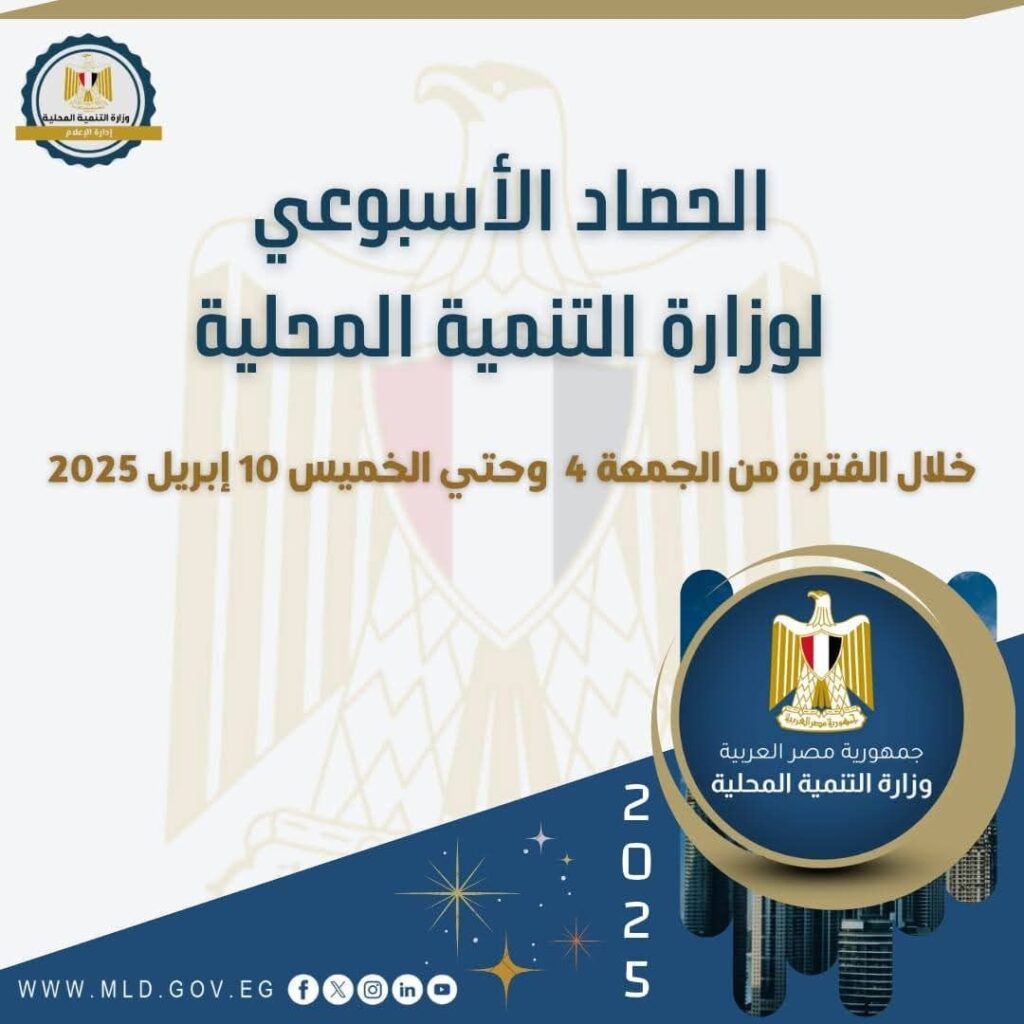 fb_img_17443661229282928246030615910192-1024x1024 نشرة الحصاد الأسبوعي لرصد أنشطة وزارة التنمية المحلية خلال (4 – 10 أبريل 2025)