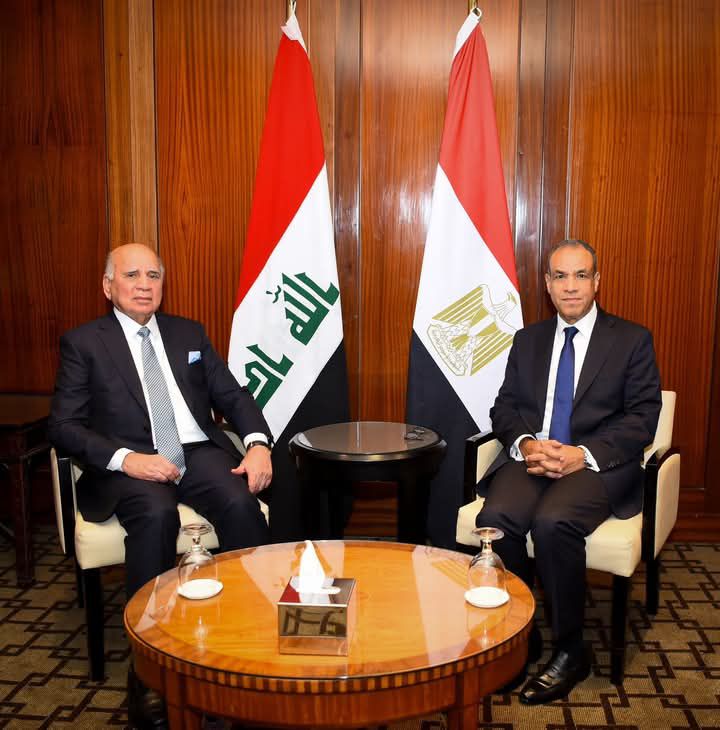 fb_img_17463666060188785294513515943929 وزير الخارجية والهجرة يستقبل نائب رئيس الوزراء ووزير خارجية جمهورية العراق