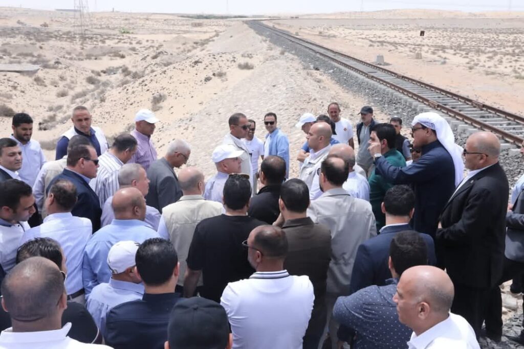 fb_img_17473805864818242806474234210918-1024x683 وزير الصناعة والنقل يتابع أعمال تنفيذ مشروع إنشاء خط سكة حديد بئر العبد / العريش / جنوبًا رأس النقب (مطار طابا) بطول  341 كيلومترًا