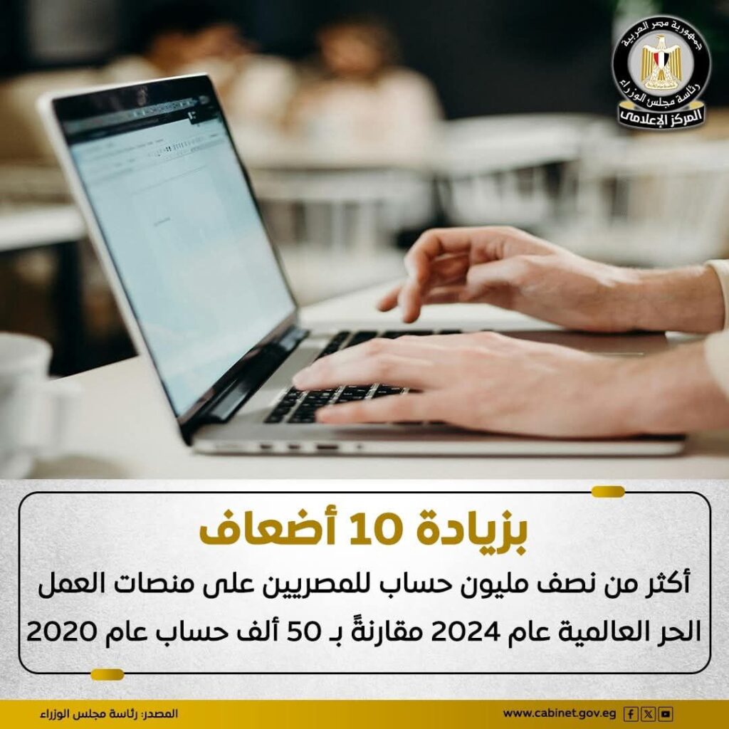 fb_img_17500609157003535280684015586928-1024x1024 في إطار حرص الدولة على إرساء أسس اقتصاد رقمي تنافسي وشامل تفتح التكنولوجيا آفاقًا جديدة للتوظيف فيه، ويعتمد على تقديم الخدمات الحكومية الرقمية بصورة أفضل وأسرع وأسهل