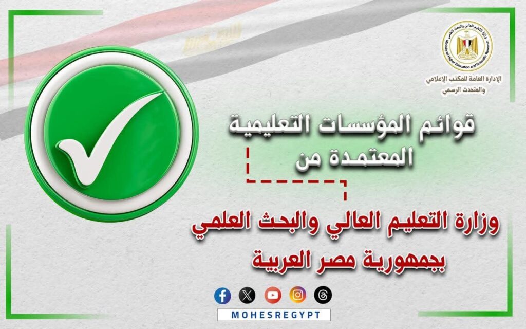 fb_img_17522230759766996860800619293724-1024x640 التعليم العالي تعلن القوائم المُحدثة لمؤسسات التعليم العالي المُعتمدة بجمهورية مصر العربية