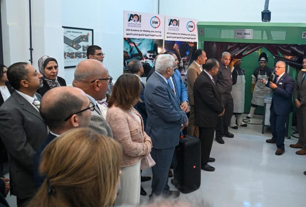 fb_img_17526617460038421073681653654069-1024x691 رئيس الهيئة العربية للتصنيع والرئيس التنفيذي للمعهد الدولي للحام يشهدان افتتاح أكاديمية الهيئة العربية للتصنيع للحام والتجميع