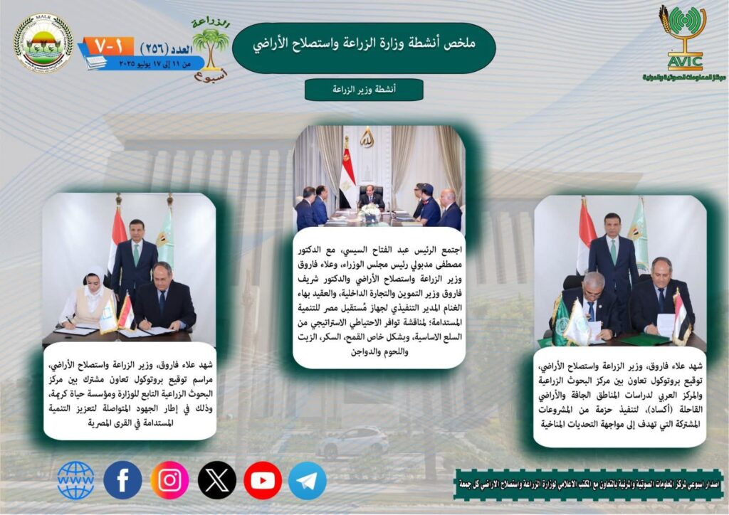 fb_img_17528401538178436948336411483891-1024x724 وزير الزراعة يشهد توقيع بروتوكول تعاون بين مركز البحوث الزراعية والمركز العربي لدراسات المناطق الجافة والأراضي القاحلة "أكساد" لتنفيذ حزمة من المشروعات المشتركة لمواجهة التحديات المناخية