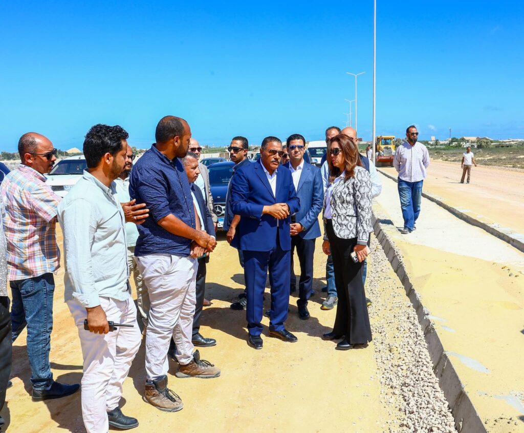 fb_img_17539681091471512132070324365097-1024x845 وزيرة التنمية المحلية ومحافظ مطروح يتفقدان أعمال توسعة وتطوير المدخل الغربي لمدينة الحمام وسير العمل بالمركز التكنولوجي