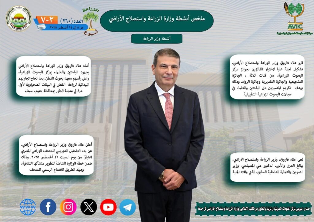 fb_img_17552659075018263466935149340666-1024x724 أبرز أنشطة وزارة الزراعة خلال أسبوع:- وزير الزراعة يعقد اجتماعًا مع وزيرة التنمية المحلية والقائم بأعمال وزير البيئة لبحث سبل التعاون في التوسع في استخدام المخلفات الزراعية والحيوانية في إنتاج غاز حيوي وسماد عضوي