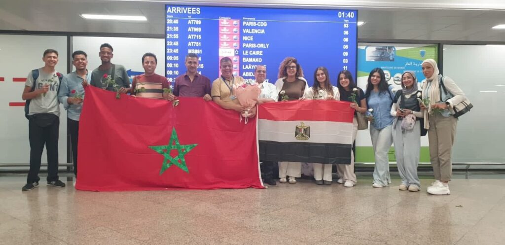 fb_img_17559502374767942864805399527983-1024x497 وزارة الشباب والرياضة: وصول الوفد الشبابي المصري إلى مطار محمد الخامس بالمملكة المغربية
