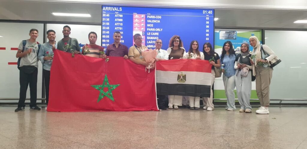 fb_img_17559502396374827787377383518738-1024x497 وزارة الشباب والرياضة: وصول الوفد الشبابي المصري إلى مطار محمد الخامس بالمملكة المغربية