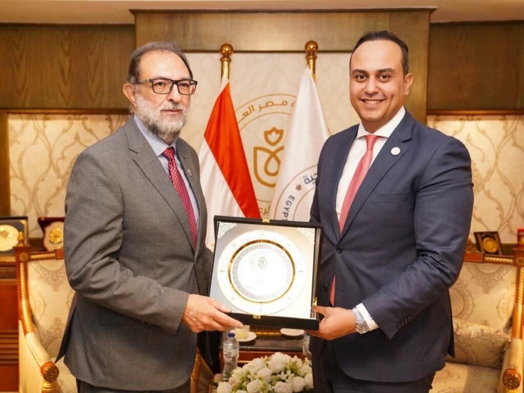 fb_img_17560203355318813066387481959382-1024x768 رئيس هيئة الرعاية الصحية يلتقي رئيس الهيئة القومية لسلامة الغذاء لمتابعة تنفيذ بروتوكول التعاون بين الهيئتين