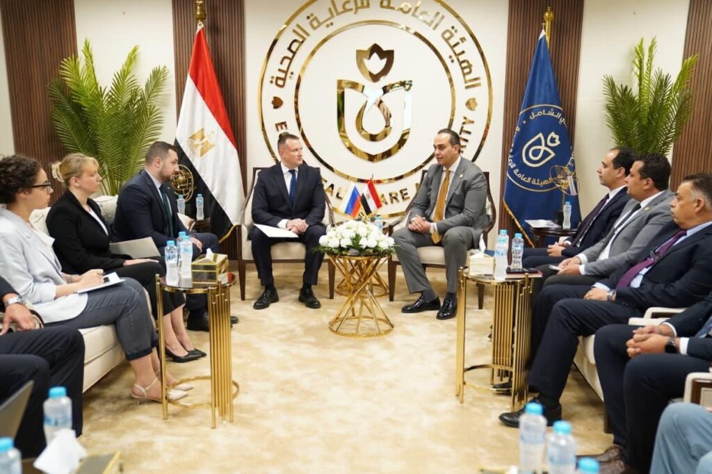 fb_img_17562012373153122789871621725296-1024x682 رئيس هيئة الرعاية الصحية يبحث مع الرئيس التنفيذي لشركة "ROSATOM" الروسية التعاون في الاستثمار الصحي في مجالات الطب النووي والعلاج الإشعاعي المتقدم
