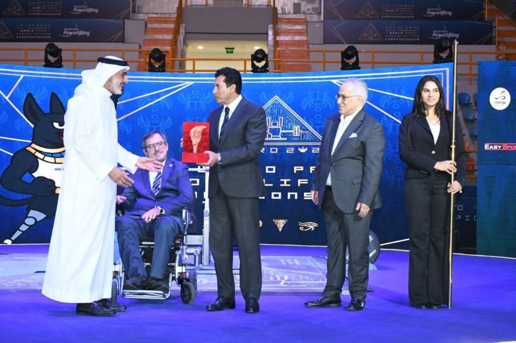 fb_img_17608108690433560038726192599678-1024x682 تحت رعاية رئيس مجلس الوزارء...▪︎وزير الشباب والرياضة يشهد مراسم تسليم علم بطولة العالم لرفع الأثقال البارالمبي من مصر إلى البحرين بحضور ممثلي اللجان البارالمبية الدولية والمصرية والبحرينية