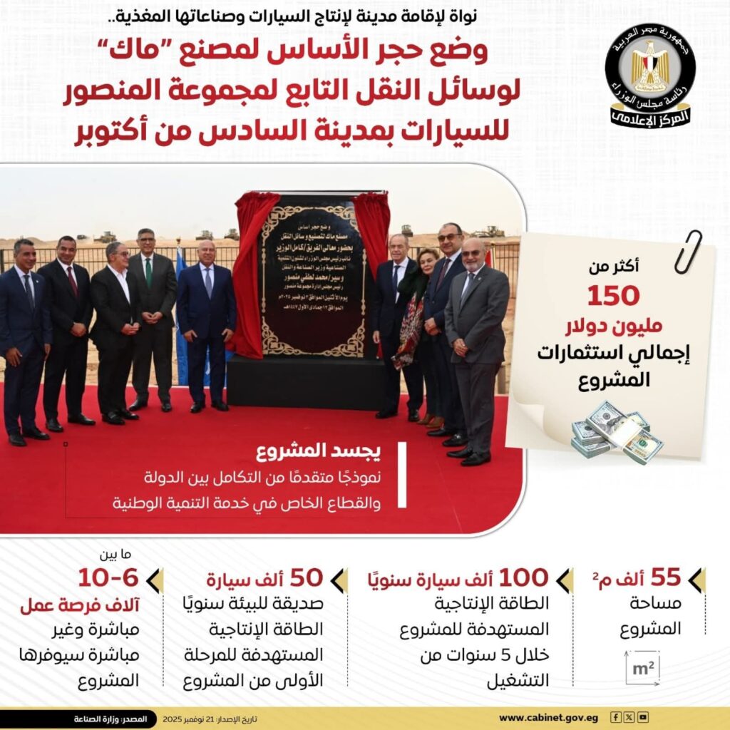 fb_img_17638009881473752042397992721255-1024x1024 وضع حجر الأساس لمصنع "ماك" لوسائل النقل التابع لمجموعة المنصور للسيارات بمدينة السادس من اكتوبر