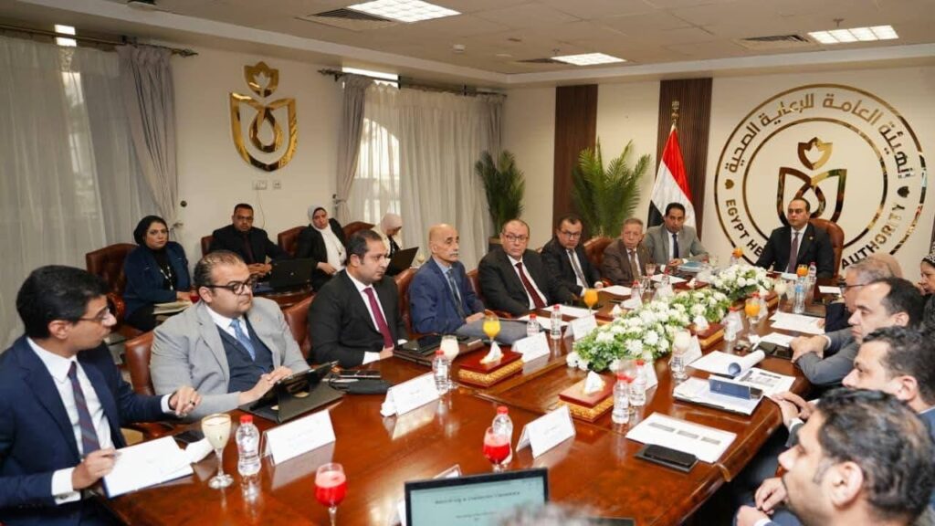fb_img_17672596793995239789281957628288-1024x576 خلال الاجتماع الدوري لمجلس إدارة الهيئة العامة للرعاية الصحية رقم (93) ..■ مجلس إدارة الهيئة يهنئ فخامة الرئيس السيسي ورئيس الوزراء ونائب رئيس الوزراء وزير الصحة والسكان وقداسة البابا تواضروس بالعام الميلادي الجديد 2026