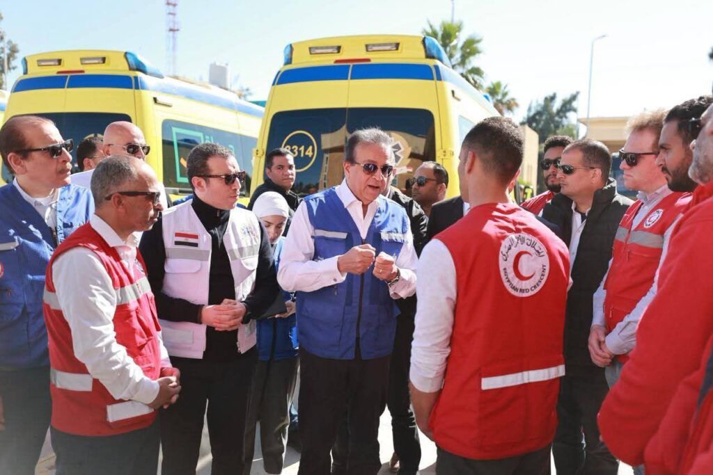 fb_img_17703001691125958793344128896611-1024x683 بناءً على توجيهات السيد الرئيس عبدالفتاح السيسي، تفقد الدكتور خالد عبدالغفار، نائب رئيس مجلس الوزراء وزير الصحة والسكان، معبر رفح البري بمحافظة شمال سيناء،