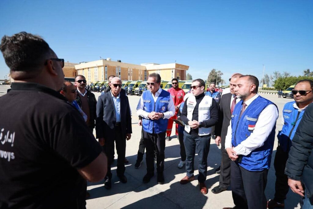 fb_img_17703001741063253325323824664987-1024x683 بناءً على توجيهات السيد الرئيس عبدالفتاح السيسي، تفقد الدكتور خالد عبدالغفار، نائب رئيس مجلس الوزراء وزير الصحة والسكان، معبر رفح البري بمحافظة شمال سيناء،