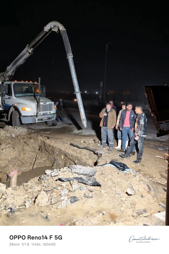 fb_img_17717433359994697071647074832139-683x1024 جهود حى المعصرة فى متابعة اصلاح ماسورة مياه قطر ٣٠٠ مللم&nbsp; رئيسية بمدخل وادى حوف