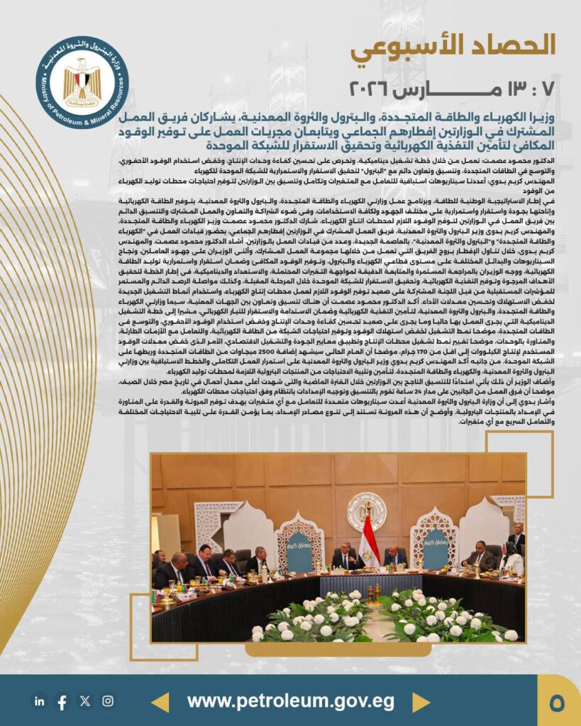 fb_img_17734992615842225668353630259362-819x1024 أصدرت وزارة البترول والثروة المعدنية الحصاد الأسبوعي حول أبرز أنشطة الوزارة خلال الأسبوع المنقضي