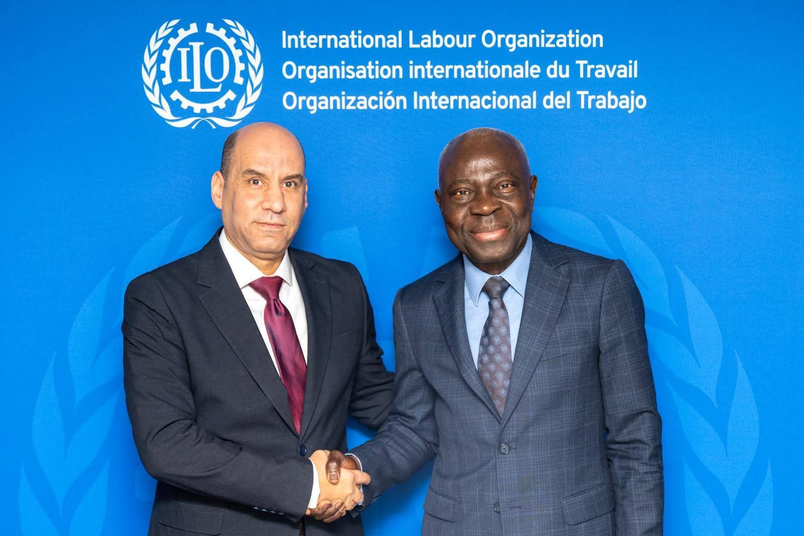 ▪︎وزير العمل حسن رداد يلتقي المدير العام لمنظمة العمل الدولية في جنيف..