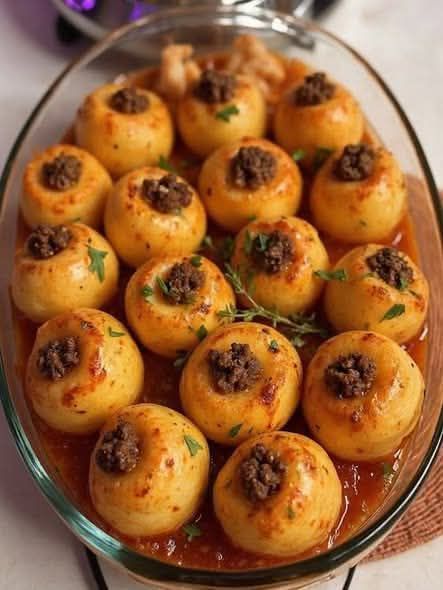 دي أكلة جميلة وناس كثير بتحبها😍بطاطس محشية باللحمة المفرومة في الفرن 🥔🥩 حاجة تشرفك فى العزومات👌