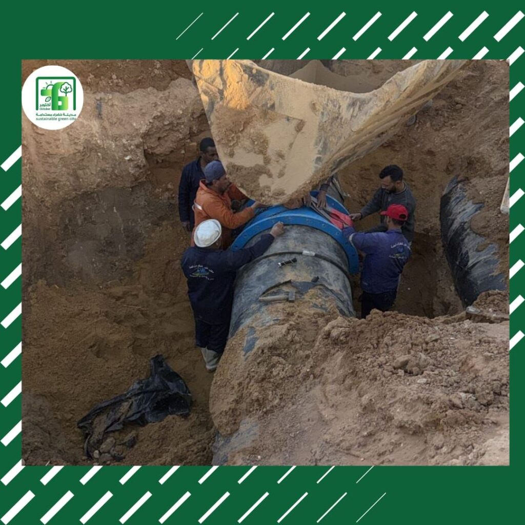 img-20260312-wa00774926034993547382002-1024x1024 جهاز 6 أكتوبر: جارِ الانتهاء من إصلاح كسر خط الطرد بطريق الواحات