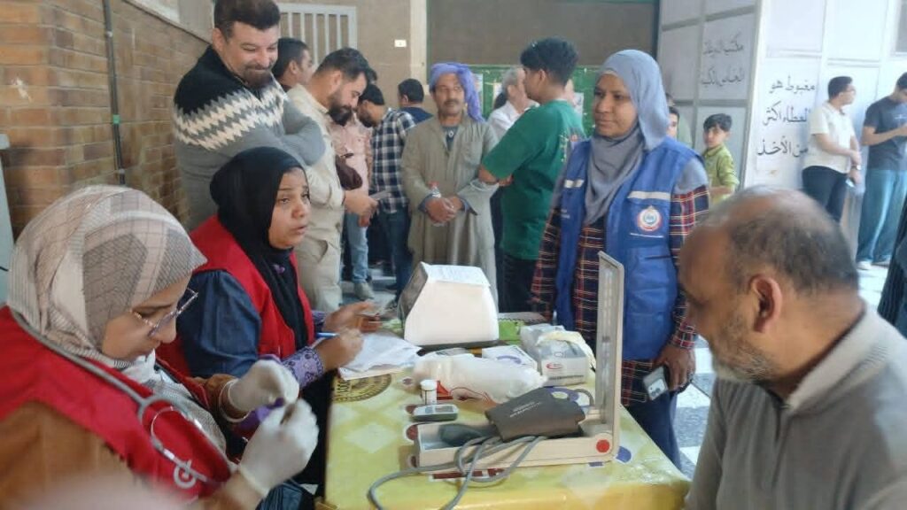 10010187427539619652406322705-1024x576 في إطار الاحتفالات بعيد القيامة المجيد بالسويس ، فريق المبادرات الرئاسية يواصل العمل و يقوم بفحص المترددين "بكنيسة الأنبا أنطونيوس"