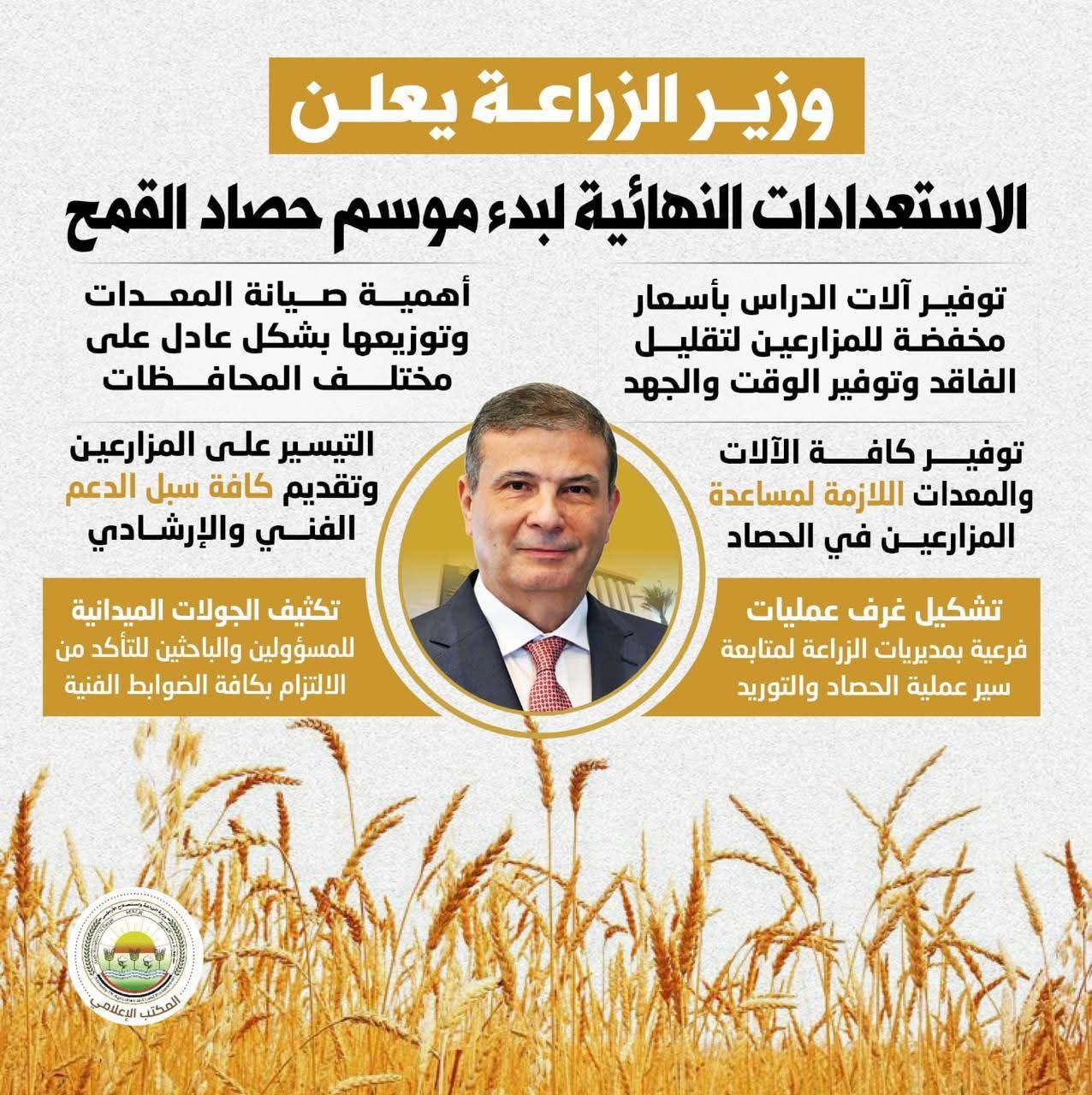 بيان صادر عن وزارة الزراعة واستصلاح الأراضي: