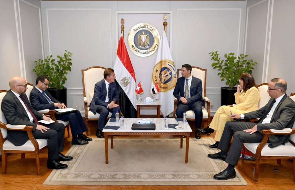fb_img_17763383024514427890898618594940-1024x660 بيان صادر عن وزارة الصناعة:■ وزير الصناعة يبحث مع سفير سويسرا بالقاهرة سبل تعزيز التعاون بين البلدين للوصول لمرحلة الشراكة الصناعية