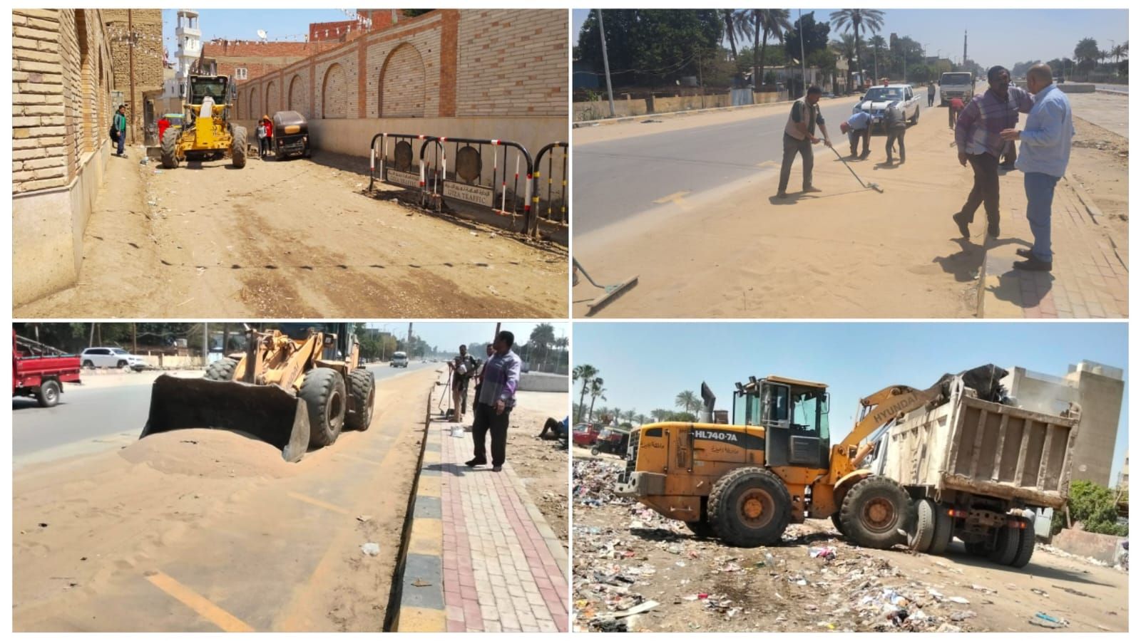 رئيس مدينة أبو النمرس بجنوب الجيزة يشن حملة نظافة لقرى المركز ومحيط الكنائس