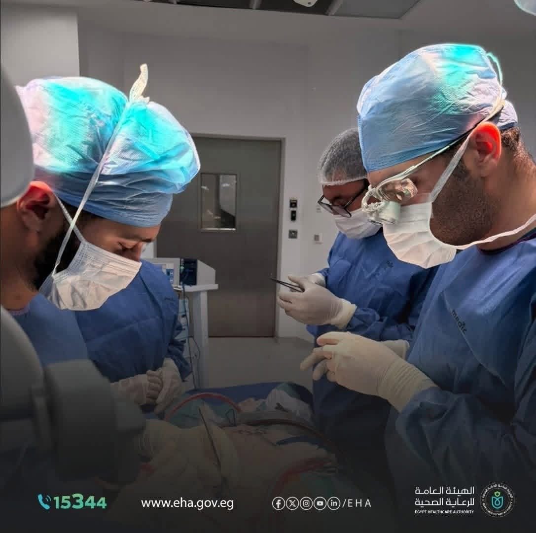 نجاح أول جراحة قلب مفتوح بدون شق كامل لعظمة القص بمجمع السويس الطبي