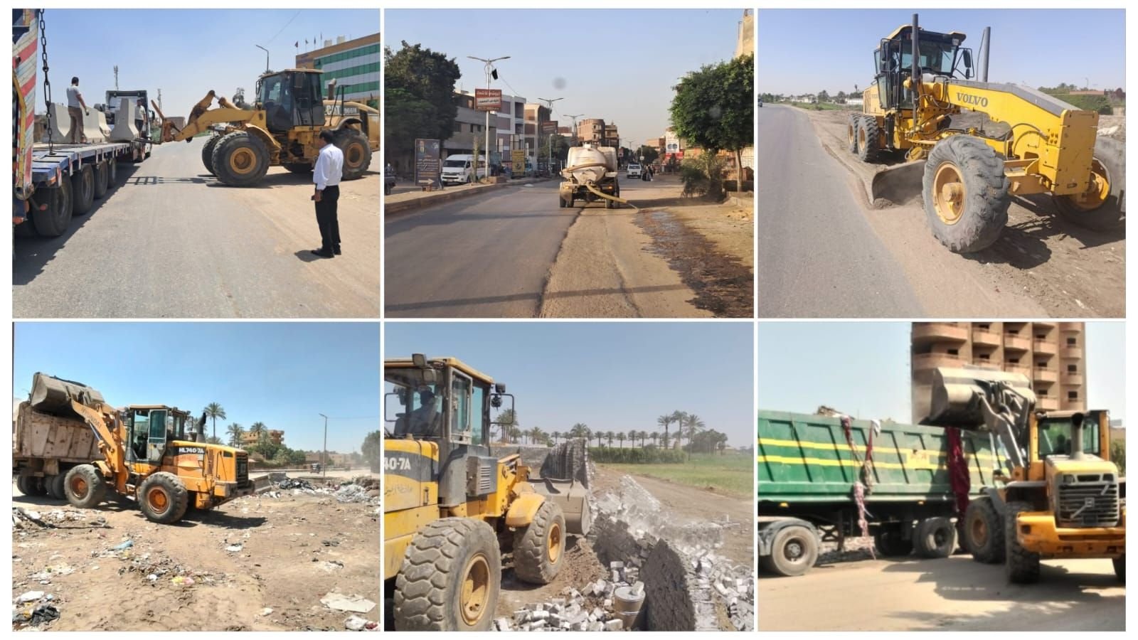 رفع 330 طن مخلفات وقمامة وإزالة بناء مخالف على مساحة 500 متر بأبو النمرس