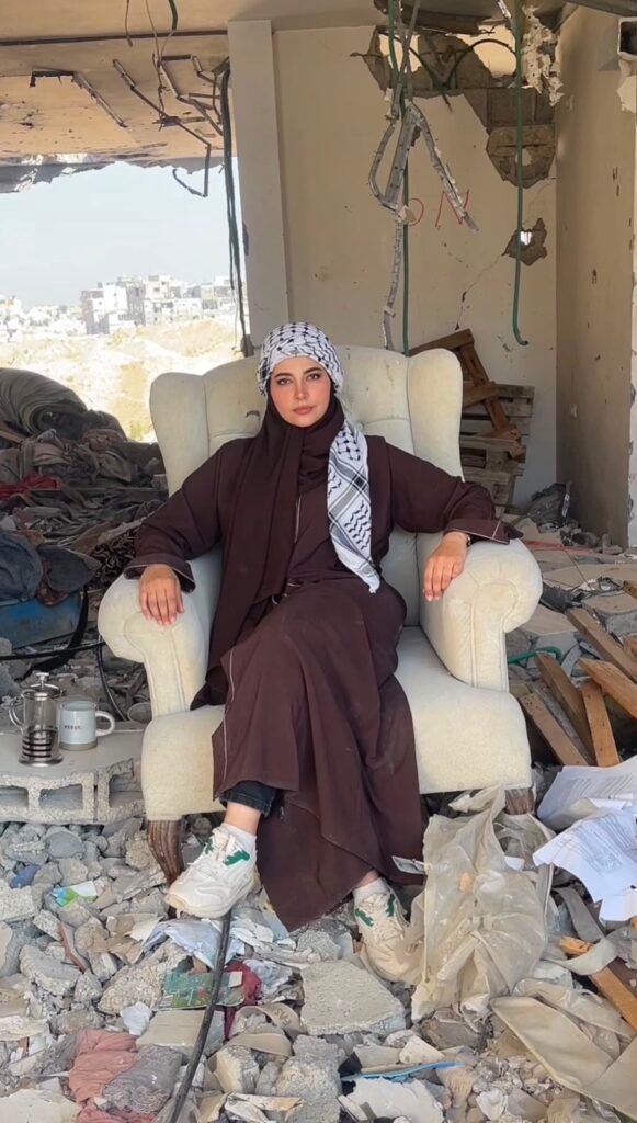 img-20260608-wa00782431853994156186102-581x1024 بسمة أبو شهلا.. ناشطة غزاوية تنقل معاناة القطاع إلى العالم وتدق ناقوس الخطر الإنساني