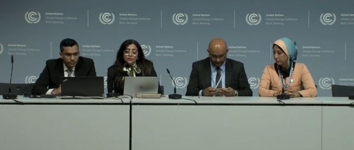 لليوم الثاني على التوالي.. الدكتورة المهندسة منال متولي تتحدث مباشرة من منصة الأمم المتحدة للمناخ في بون