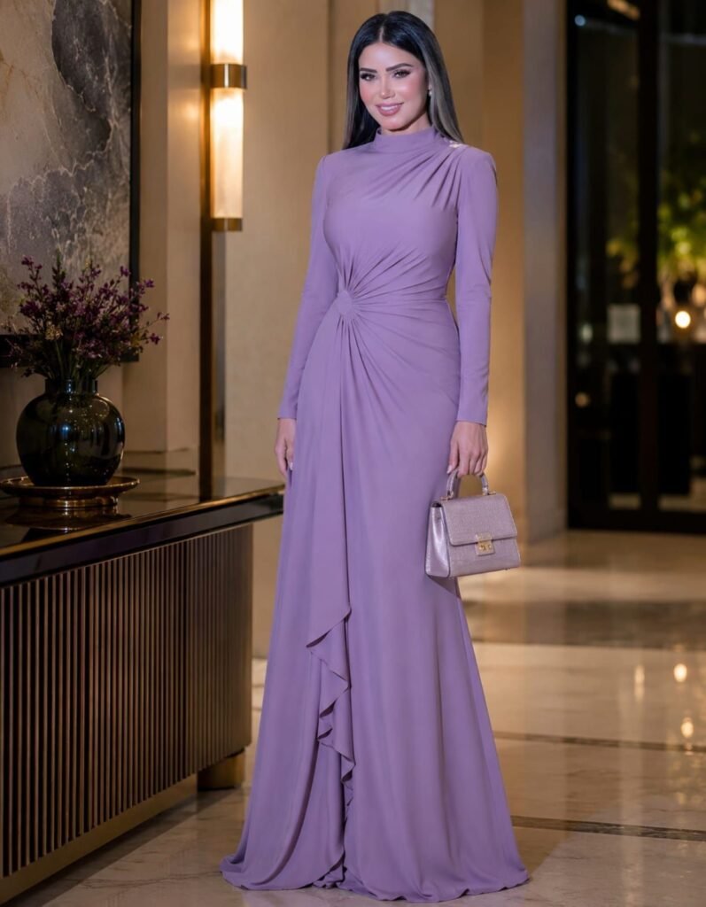 img-20260925-wa01112732053126461528409-797x1024 إيناس عز الدين تخطف الأنظار بإطلالة موف أنيقة في بيت الأزياء السعودي بجدة